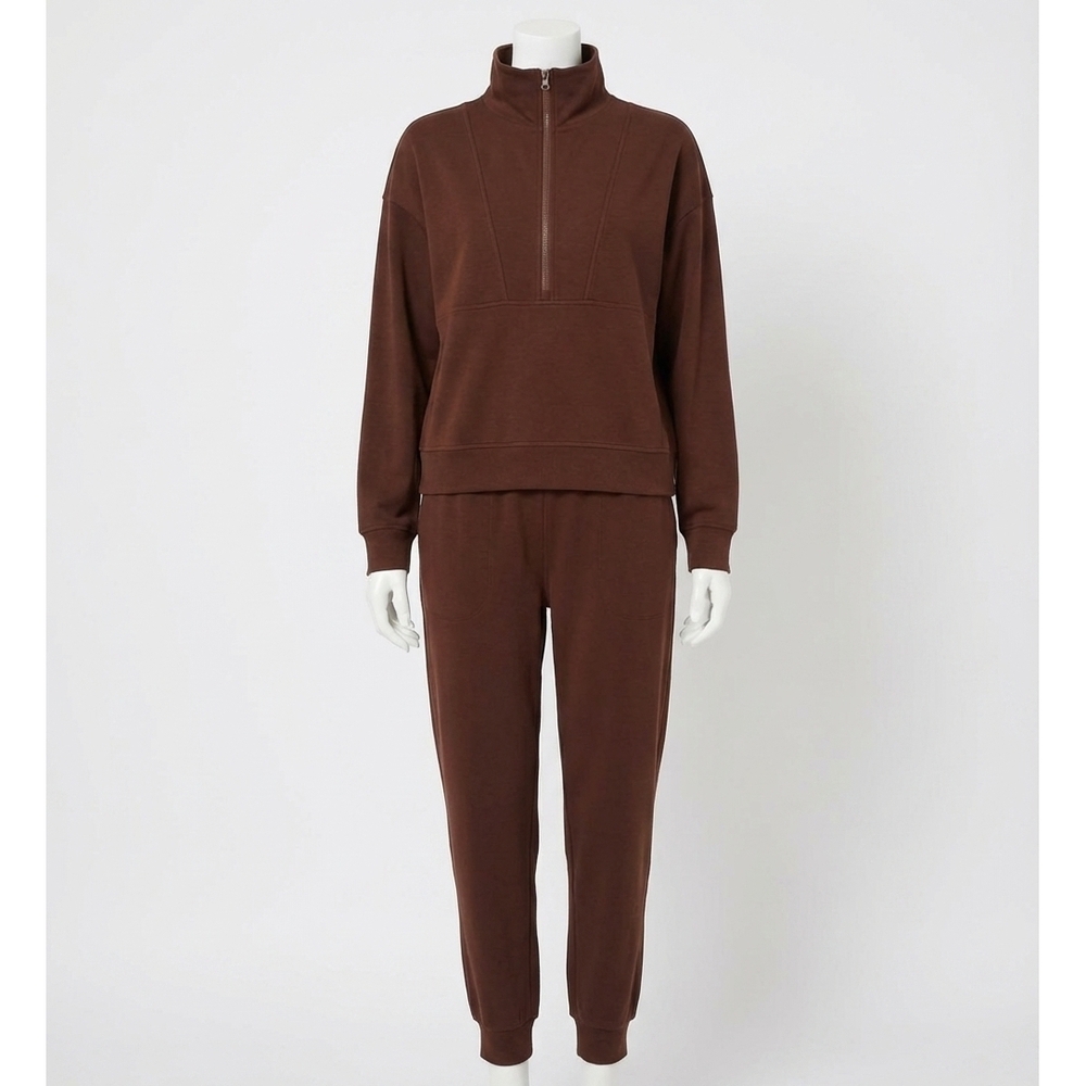 NEW VARLEY slim cuff pant in dark walnut